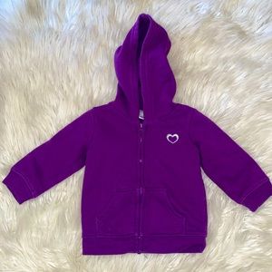 Jumping Beans Purple Heart Print Hoodie